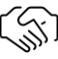Sketch Showing Handshake - Representing Customer Focus