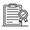 Checklist on a exam pad to ensure qulaity assurance